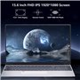 Pc Portable 15,6“ écran, Ordinateur Portable 12e Génération Quad-Core-N95 16 Go DDR4 512 Go SSD, Laptop Léger avec Mini HDMI Dév
