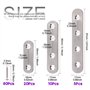 Lot de 115 équerres plates et droites en acier inoxydable de 3 tailles - Supports d'étagère en métal avec vis - Parfait pour rép