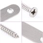Lot de 115 équerres plates et droites en acier inoxydable de 3 tailles - Supports d'étagère en métal avec vis - Parfait pour rép