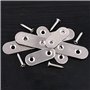 Lot de 115 équerres plates et droites en acier inoxydable de 3 tailles - Supports d'étagère en métal avec vis - Parfait pour rép