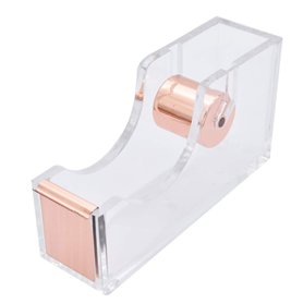 SIPLIV Distributeur de ruban adhésif en acrylique transparent à une main - Distributeur de ruban adhésif pour siège de bureau -