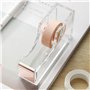 SIPLIV Distributeur de ruban adhésif en acrylique transparent à une main - Distributeur de ruban adhésif pour siège de bureau - 