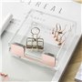 SIPLIV Distributeur de notes adhésives en acrylique transparent - Boîte de rangement pour cartes de visite, papeterie pour burea