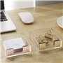 SIPLIV Distributeur de notes adhésives en acrylique transparent - Boîte de rangement pour cartes de visite, papeterie pour burea