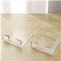 SIPLIV Distributeur de notes adhésives en acrylique transparent - Boîte de rangement pour cartes de visite, papeterie pour burea