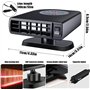 EUSIFA Réchauffeur de Voiture, 12V 120W 2 en 1 Portable Chauffage De Voiture Dégivreurs pour Pare-Brise Auto avec Prise Allume-C
