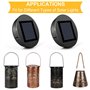 Lampe Solaire de Rechange avec Ampoule LED, Diealles Shine Lot de 2 Remplacement de Couvercles Solaires, Panneau avec Led Solair