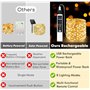 Diealles Shine Guirlande LED Interieur, 20M 200LED Guirlande LED à Pile, Blanc Chaud Guirlande Lumineuse Sapin de Noel pour Déco