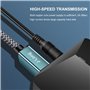Câble USB 3.0 A mâle vers B mâle - 4 m de long - Câble tressé USB 3.0 de type A vers B mâle - Compatible avec imprimantes, stati