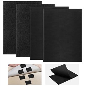 2 Paires Bandes Velcro à Coudre Noir 20 x 30 cm