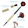 MoonSing Flechette Pointe Plastique, Set de 12 Fléchettes à Pointe Souple avec 8 Style 24 Ailettes Drapeau et 46 Plastic Pointes