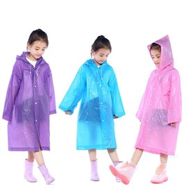 Lot de 3 ponchos de pluie portables et réutilisables pour enfants de 6 à 12 ans pour le camping