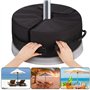 Sporgo Sac de sable lesté Pied de parasol : pied de parasol remplissable, sacs de sable à remplir jusqu'à 40 kg, pied de parasol