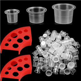 Capsules d'encre Tatouage Ink Cups -300pcs Gobelets d'encre Tatouage Tattoo Ink Cups