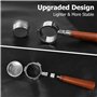 ROTKUSZ Espresso Bottomless Porte-filtre 51mm, Porte Filtre à Café porte-filtre sans fond Acier Inoxydable, Compatible avec DeLo