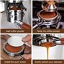 ROTKUSZ Espresso Bottomless Porte-filtre 51mm, Porte Filtre à Café porte-filtre sans fond Acier Inoxydable, Compatible avec DeLo