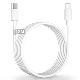 Cable iPhone USB C 3M [Certifié MFi]