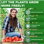 EUIEUT 24 Pcs Tuteur Plante Grimpante 11mmX40cm, Tuteur Plante Intérieur en Acier Plastifié, Piquets de Support pour Plantes Rég