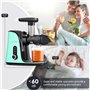 AMZCHEF Extracteur de jus, pour légumes et fruits, avec 2 modes de vitesse, avec bouteille portable et 2 tasses, sans BPA, avec 