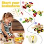 TONZE Jouet Enfant 3 4 5 Ans, Boite a Outil Enfant Jouets en Bois DIY 3D Jeux de Construction Bricolage, Caisse a Outil Jouet Je