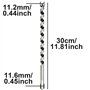 Mèche à bois ultra longue, extra longue, 12 mm x 300 mm, coupe des trous peu profonds et profonds dans le bois, 1 pièce