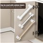 duozoanz Film Alimentaire Support Rangement Porte - Adhésif étagère Murale avec 4 Paires pour Armoire Salle de Bains Réfrigérate