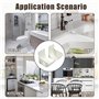 duozoanz Film Alimentaire Support Rangement Porte - Adhésif étagère Murale avec 4 Paires pour Armoire Salle de Bains Réfrigérate