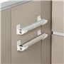 duozoanz Film Alimentaire Support Rangement Porte - Adhésif étagère Murale avec 4 Paires pour Armoire Salle de Bains Réfrigérate