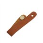 Alnicov Lot de 2 sangles pour ukulélé - En cuir synthétique - Avec bouton - Pour ukulélé et guitare acoustique - Marron