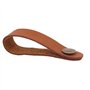 Alnicov Lot de 2 sangles pour ukulélé - En cuir synthétique - Avec bouton - Pour ukulélé et guitare acoustique - Marron
