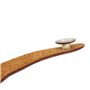 Alnicov Lot de 2 sangles pour ukulélé - En cuir synthétique - Avec bouton - Pour ukulélé et guitare acoustique - Marron