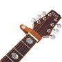 Alnicov Lot de 2 sangles pour ukulélé - En cuir synthétique - Avec bouton - Pour ukulélé et guitare acoustique - Marron