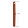 Alnicov Lot de 2 sangles pour ukulélé - En cuir synthétique - Avec bouton - Pour ukulélé et guitare acoustique - Marron