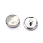 Alnicov Lot de 3 boutons de trompette de remplacement en argent avec coque blanche