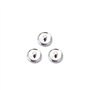 Alnicov Lot de 3 boutons de trompette de remplacement en argent avec coque blanche