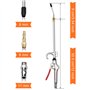 Pistolet de soufflage à air extensible avec buse de nettoyage 285 mm – 500 mm avec 1 buse de soufflage pour nettoyage de la pous