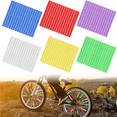 CAREDGO 72 Pièces Réflecteur de Rayon de Vélo
