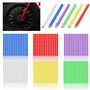 CAREDGO 72 Pièces Réflecteur de Rayon de Vélo, Rayon Vélo Lumineux 75mm Couverture de Rayon Vélo Couvre Rayon Velo en ABS Réflec