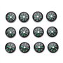 Oumij Boussole 15mm 12pcs Mini Pratique Boussole en Plastique Remplie D'huile de Poche Poids Léger pour la Randonnée Camping Act