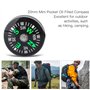 Oumij Boussole 15mm 12pcs Mini Pratique Boussole en Plastique Remplie D'huile de Poche Poids Léger pour la Randonnée Camping Act