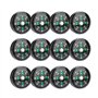 Oumij Boussole 15mm 12pcs Mini Pratique Boussole en Plastique Remplie D'huile de Poche Poids Léger pour la Randonnée Camping Act