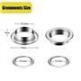 HAPDEN Lot de 500 œillets de rechange pour outil à œillets, 10mm