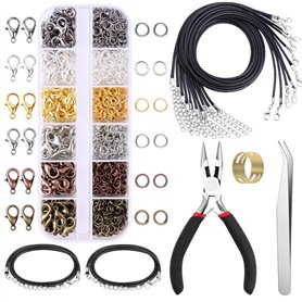 Spydge 973 pièces Fabrication de Bijoux Kit Bijoux Trouvant Outils de Démarrage Kit avec Pinces et Étriers pour Fabrication de B