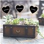20 Pièces Fleurs et Plantes Étiquettes, 7.6 x 18.2 cm Étiquettes en Bois, Étiquettes de Jardin, en Forme de Coeur, Créatif, Port