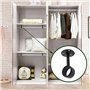 Ensemble de 4 Supports de Tringle à Rideaux, Acier Inoxydable Support Tringle, Support Tringle Penderie, Support Barre Penderie,
