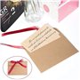 30 Pièces Enveloppes en Papier Kraft, Carte Cadeau Papier Kraft Enveloppe, Enveloppes Rétro Avec Rubans, avec 30 Rubans (6 Coule