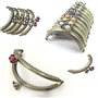 5Pcs Serrure De Cadre En Métal pour Sac, Fermoir Porte Monnaie Cadre Baiser, Cadre De Porte-monnaie, Circulaire Sac À Main Sac C