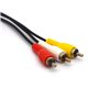 HTGuoji Câble de conversion S-Vidéo mâle à 4 broches vers 3 RCA mâle pour connecter un PC portable avec des prises S-vidéo à 4 b