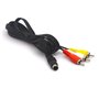 HTGuoji Câble de conversion S-Vidéo mâle à 4 broches vers 3 RCA mâle pour connecter un PC portable avec des prises S-vidéo à 4 b
