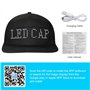 LIOVODE Chapeaux LED avec contrôle par application mobile - Affichage programmé des messages - Casquettes pour homme pour fête d